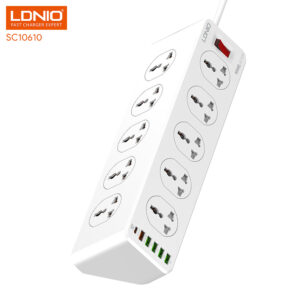 LDNIO SC10610 Slope Design 10 Outlets Power Strip Extension Price In Pakistan