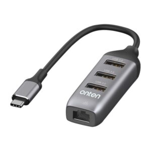 Onten OTN-95118R USB-C 3x USB 3.0 Hub Station Gigabit Ethernet Adapter Price In Pakistan