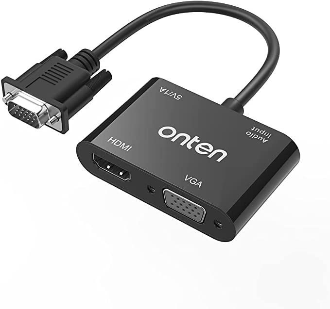 Onten 5138HV VGA to HDMI & VGA with Audio by tradelinks
